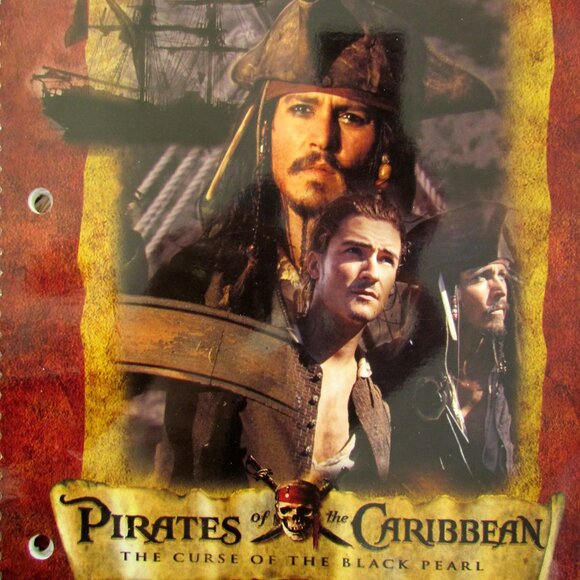 JACK SPARROW, WILL TURNER PIRATES of the CARIBBEAN SPIRAL NOTEBOOK, NWOT, UNUSED - Picture 2 of 5